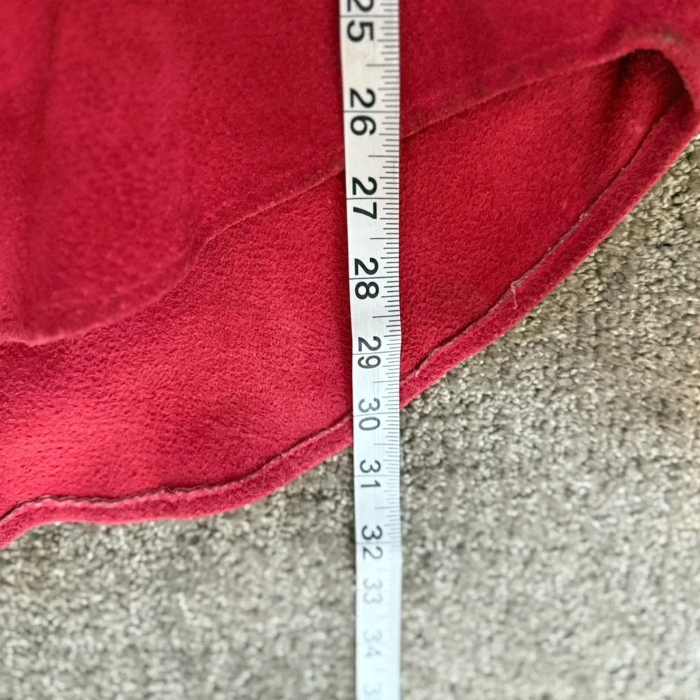 Vintage Wilson Leather Button-Up Shirt Jacket 100% Leather Suede Red Size Medium - Picture 9 of 9